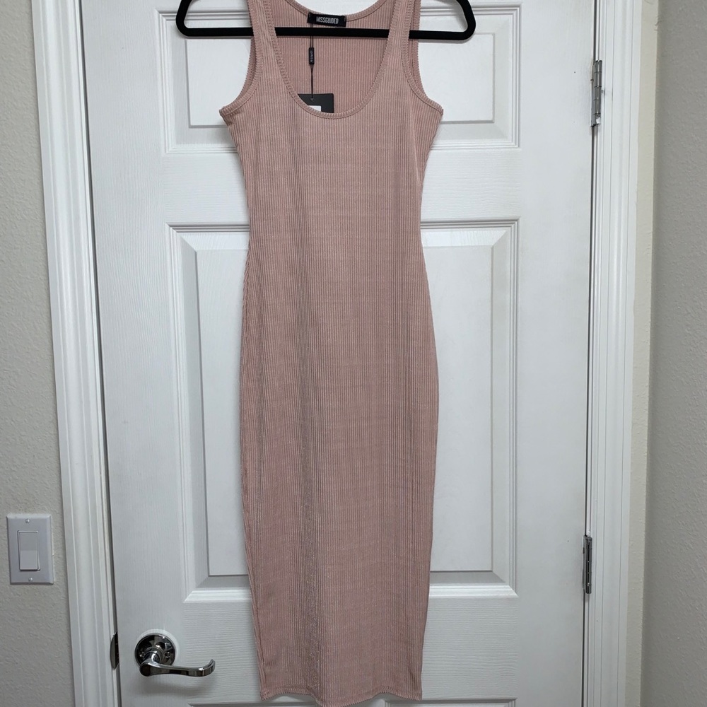 New! MISSGUIDED Rib Midi Dress